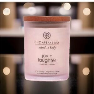 Chesapeake Bay Single Wick Candle- Joy & Laughter (Cranberry & Dahlia)(3.7oz)